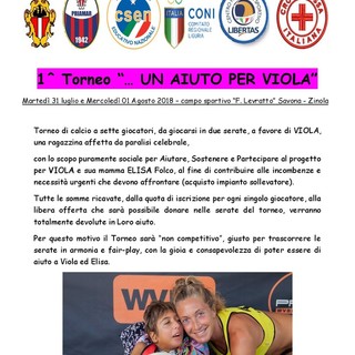 Calcio, Tornei Estivi. Tanta solidarietà al 1° Torneo "... UN AIUTO PER VIOLA" Calcio, Tornei Estivi. Tanta solidarietà al 1° Torneo "... UN AIUTO PER VIOLA"