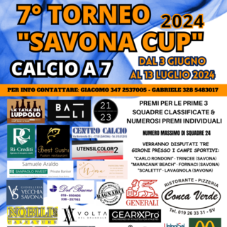 Tornei Estivi. La Savona Cup scalda i motori! Aperte le iscrizioni per la 7° edizione Tornei Estivi. La Savona Cup scalda i motori! Aperte le iscrizioni per la 7° edizione