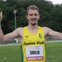 Alessandro Sibilio esultante subito dopo il record del meeting lo scorso anno a Savona (Giancarlo Colombo/Meeting di Savona)
