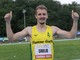 Alessandro Sibilio esultante subito dopo il record del meeting lo scorso anno a Savona (Giancarlo Colombo/Meeting di Savona)