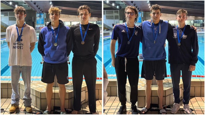 a sx il podio con Cominato; a dx quello con Zangrandi a sx il podio con Cominato; a dx quello con Zangrandi