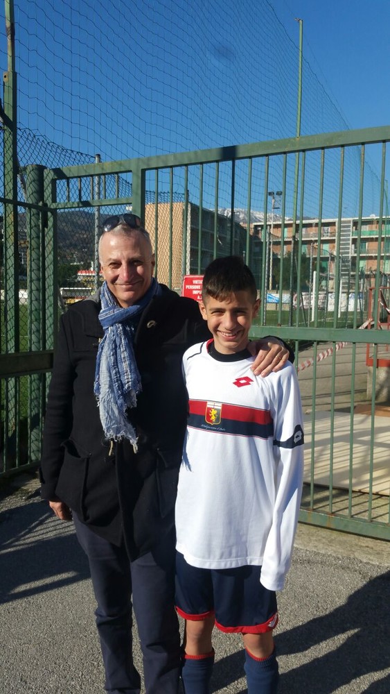 Umberto Decesari con il giovane Federico Ardissone