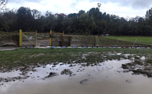 Calcio. Un’altra notte drammatica a Dego: l'alluvione spazza di nuovo via il Perotti (FOTO)