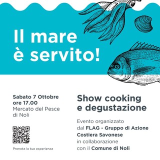 Lo Show Cooking "Il mare è servito" arriva venerdì 7 ottobre a Noli