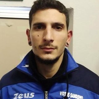 Nella foto Lorenzo Franzone, bomber della Virtus Sanremo