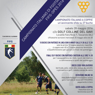 Footgolf Liguria organizza per sabato 28 maggio un match su 27 buche alle Colline del Gavi
