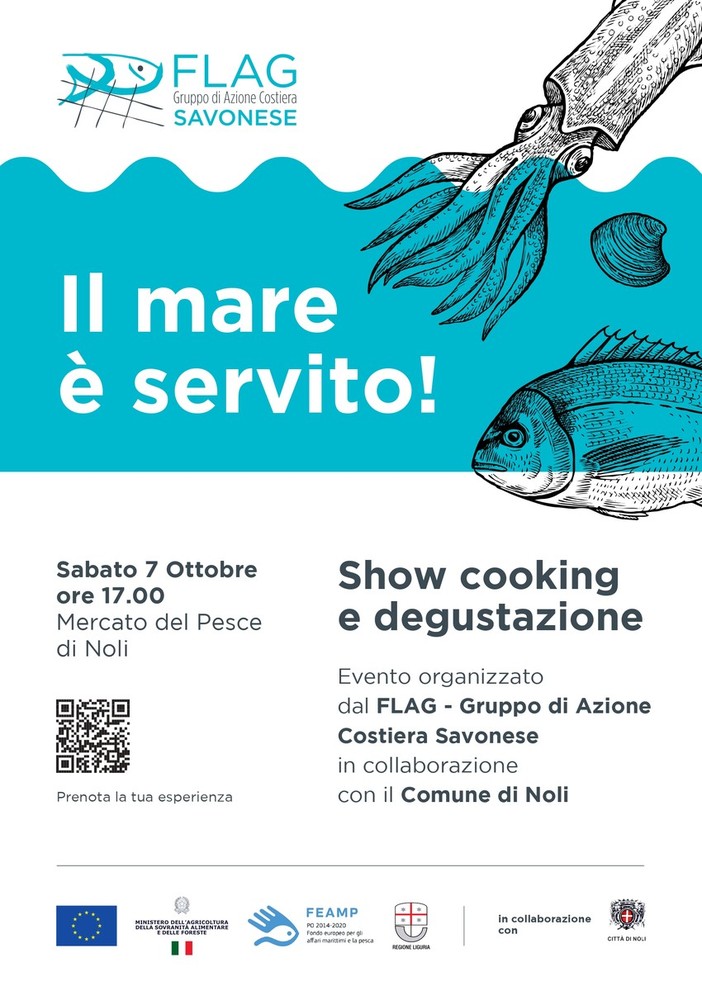 Lo Show Cooking "Il mare è servito" arriva venerdì 7 ottobre a Noli