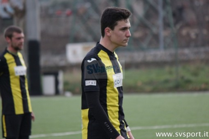 Giacomo Fazio, difensore dell'Imperia, quando indossava la maglia dell'Alassio FC