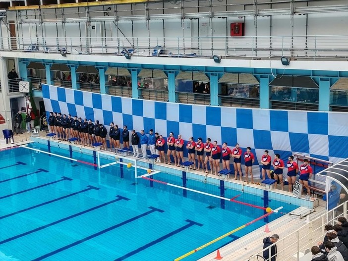 Pro Recco e R.N. Savona prima del match di Sori dello scorso 1° febbraio Pro Recco e R.N. Savona prima del match di Sori dello scorso 1° febbraio