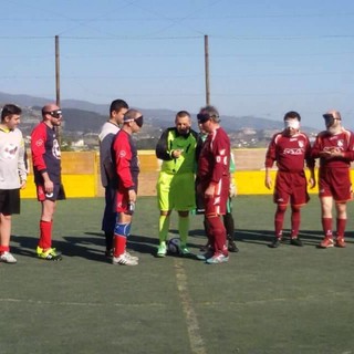 Calcio Non Vedenti. Show del Liguria Calcio, Roma battuta 4-1 Calcio Non Vedenti. Show del Liguria Calcio, Roma battuta 4-1