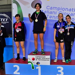 Tennistavolo: tre medaglie di bronzo per Valentina Roncallo