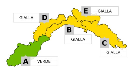 Torna il maltempo: allerta gialla per temporali sul levante e in Val Bormida Torna il maltempo: allerta gialla per temporali sul levante e in Val Bormida