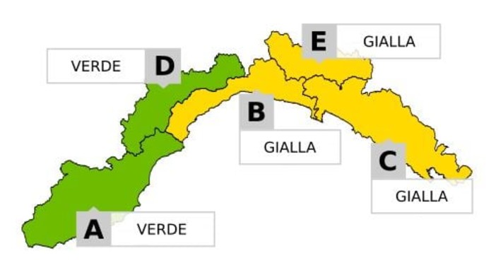Allerta Meteo. Emanato il livello giallo su Savonese, Genovesato e Levante