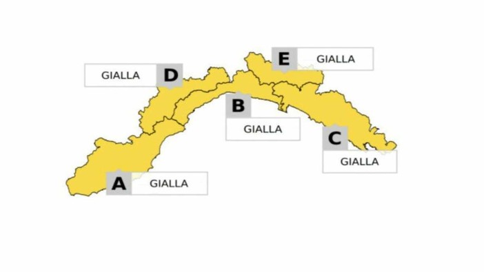 Allerta Meteo | Temporali in Liguria, livello giallo fino alle 21 su tutta la regione Allerta Meteo | Temporali in Liguria, livello giallo fino alle 21 su tutta la regione