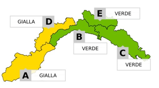 Maltempo, in Liguria allerta gialla per neve sulle zone interne e sui versanti padani del ponente