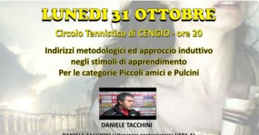 Calcio, Allenatori: lunedì l'incontro con Daniele Tacchini, focus su Piccoli Amici e Pulcini