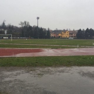 FOTONOTIZIA: arrivano i fiocchi anche al "Brin", ma ad ora Cairese - Rapallo non sembra essere a rischio