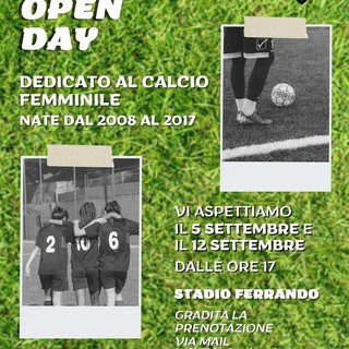 Calcio, Baia Alassio: via agli Open Day per il comparto femminile