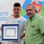 El Shaarawy con il presidente del Legino, Pietro Carella