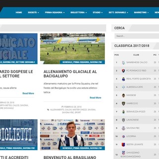 Calcio, Savona. Il nuovo sito ufficiale è nato dalle mani di Pietro Tedde: "Fruibilità e inserimento di numerosi dati statistici sono gli elementi alla base del progetto"