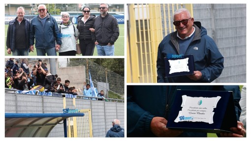 Calcio, Pietra Ligure. Si chiude l'era Faggiano e il Devincenzi celebra il presidente biancoceleste (FOTOGALLERY)