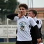 Kevin Nida dopo il gol all'Andora