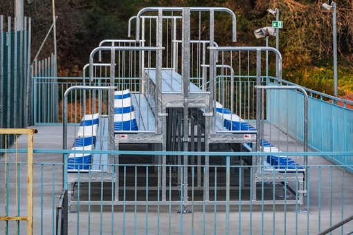 Calcio, Ceriale. Una nuova tribuna "double face" per il Merlo Calcio, Ceriale. Una nuova tribuna "double face" per il Merlo