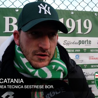 Sestrese Bor. Catania esalta l'ambiente verdestellato: &quot;Fantastico avere 100 ragazzi del Settore Giovanile a Voltri. La partita? Perdere con il Celle sarebbe stata una beffa&quot; (VIDEO)