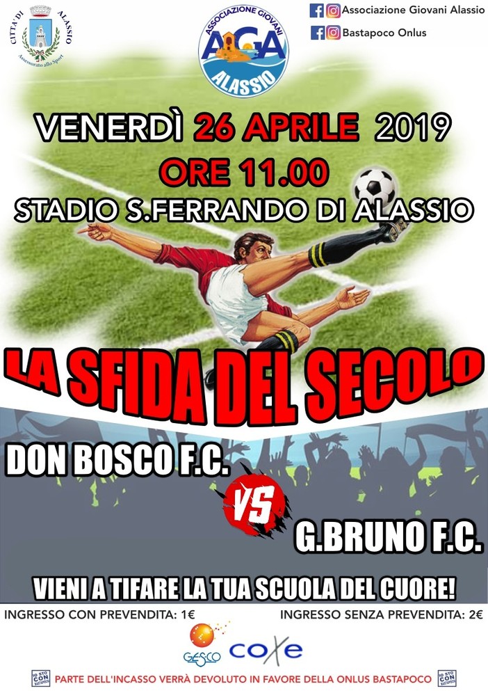 Calcio & Solidarietà: venerdì 26 aprile la sfida tra il Don Bosco e il Giordano Bruno Calcio & Solidarietà: venerdì 26 aprile la sfida tra il Don Bosco e il Giordano Bruno