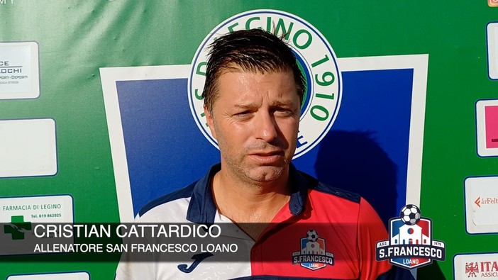 Calcio, San Francesco Loano. Cattardico si tiene stretto il punto di Legino: &quot;Qui pareggiano solo le grandi squadre&quot; (VIDEO)