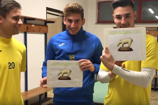 Saviozzi e Magnani insieme al portiere Gianrossi Saviozzi e Magnani insieme al portiere Gianrossi