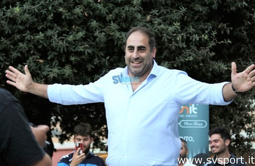 Mario Pisano, allenatore del Pietra Ligure capolista nel campionato di Promozione