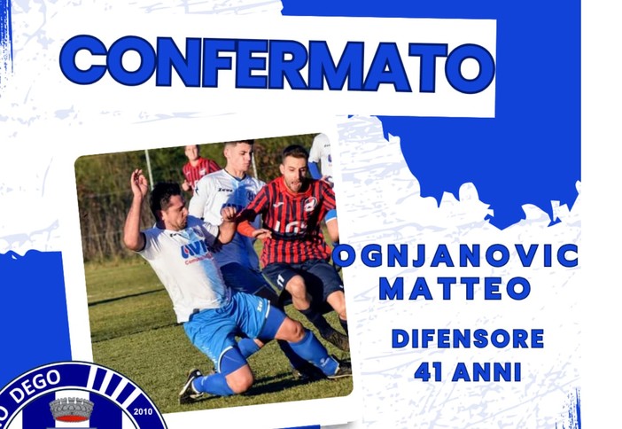 Calciomercato. Il Dego convince Matteo Ognjanovic, il centrale resta in biancoblu Calciomercato. Il Dego convince Matteo Ognjanovic, il centrale resta in biancoblu