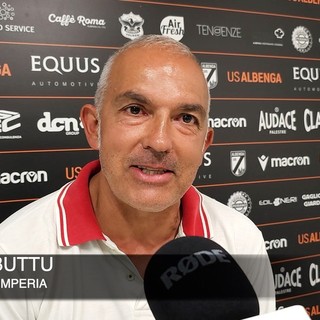 Calcio, Imperia. Poche parole per Buttu dopo il 2-0 all'Albenga. "Squadra super, dedico la vittoria al mio amico Davide" (VIDEO)