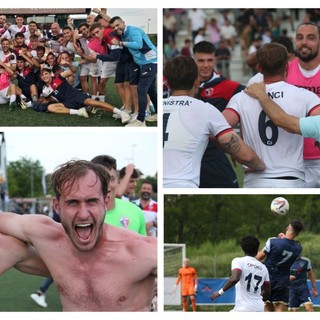 Calcio, il Vado vince i playoff. Gli scatti della vittoria di Vinovo e della festa rossoblu