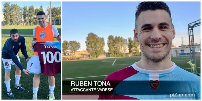Calcio. Cento presenze in azzurrogranata per Ruben Tona: "La Vadese per me significa famiglia" (VIDEO)