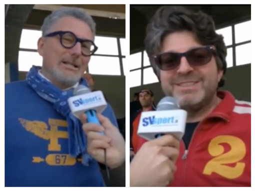 Calcio, Savona - Albissola. Il derby in politica: le impressioni del vicesindaco savonese Arecco e del sindaco ceramista Nasuti all'intervallo (VIDEO)