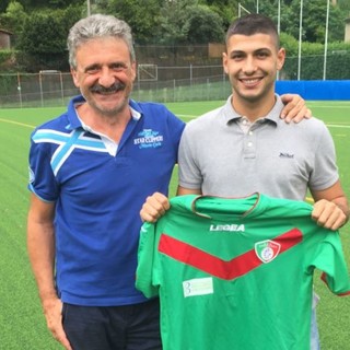 Edoardo Moresco insieme a mister Frumento