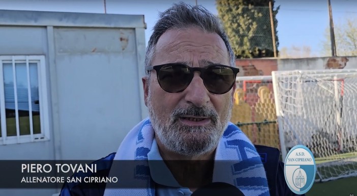 Calcio. Il San Cipriano c'è nella corsa salvezza, Tovani: &quot;Posso solo ringraziare questi ragazzi, buona Pasqua a tutti!&quot; (VIDEO)