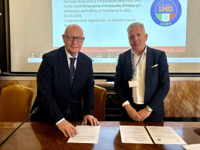 Calcio | Sport e sociale: siglato il Protocollo d'Intesa tra Anci Liguria e Lega Nazionale Dilettanti Liguria