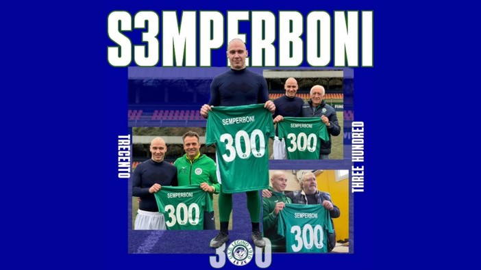 Calcio, Legino. 300 volte Semperboni, ieri il club ha celebrato il traguardo del difensore verdeblu Calcio, Legino. 300 volte Semperboni, ieri il club ha celebrato il traguardo del difensore verdeblu