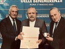 FOTONOTIZIA. Quarant'anni alla guida del Legino, riconosciuta la benemerenza federale al presidente Pietro Carella