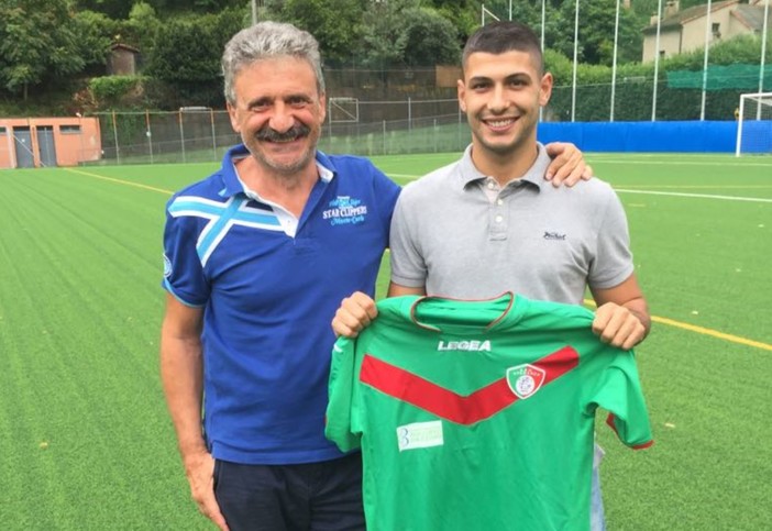 Edoardo Moresco insieme a mister Frumento Edoardo Moresco insieme a mister Frumento