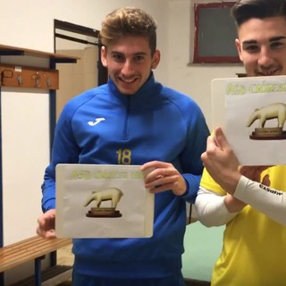 Saviozzi e Magnani insieme al portiere Gianrossi