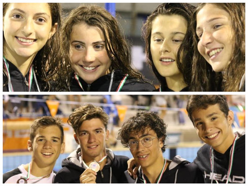 Idea Nuoto Albenga: staffette d'oro ai Campionati Regionali