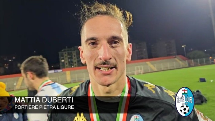 Calcio. Pietra Ligure, ci sono le parate di un super Duberti sulla vittoria di Coppa: "Abbiamo un cuore enorme, vincere così è fantastico" (VIDEO) Calcio. Pietra Ligure, ci sono le parate di un super Duberti sulla vittoria di Coppa: "Abbiamo un cuore enorme, vincere così è fantastico" (VIDEO)
