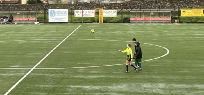 Il momento della sospensione di Città di Savona - Speranza