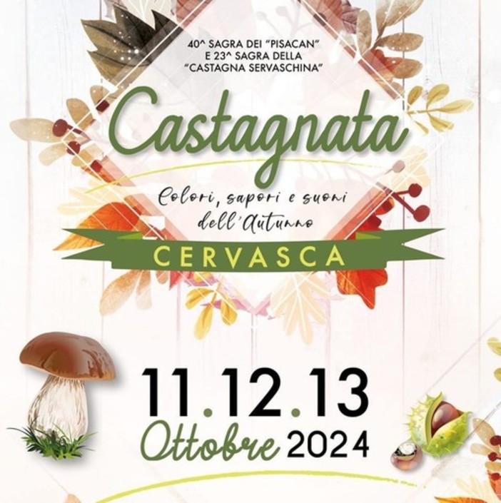 Cervasca, fervono i preparativi per la nuova edizione della Castagnata Cervasca, fervono i preparativi per la nuova edizione della Castagnata