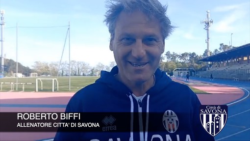 Calcio, Città di Savona. Gara di nervi per mister Biffi: &quot;Bravi i ragazzi ad essere concentrati, continuiamo a credere nel nostro sogno&quot; (VIDEO)
