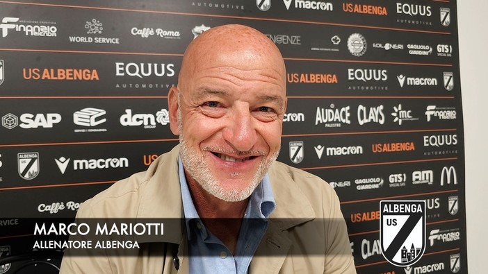 Calcio, Albenga. Esordio e tre punti per Mariotti: "Ci siamo dati una bella risposta. La difesa a tre? Tutti gli integralisti fanno una brutta fine..." (VIDEO)
